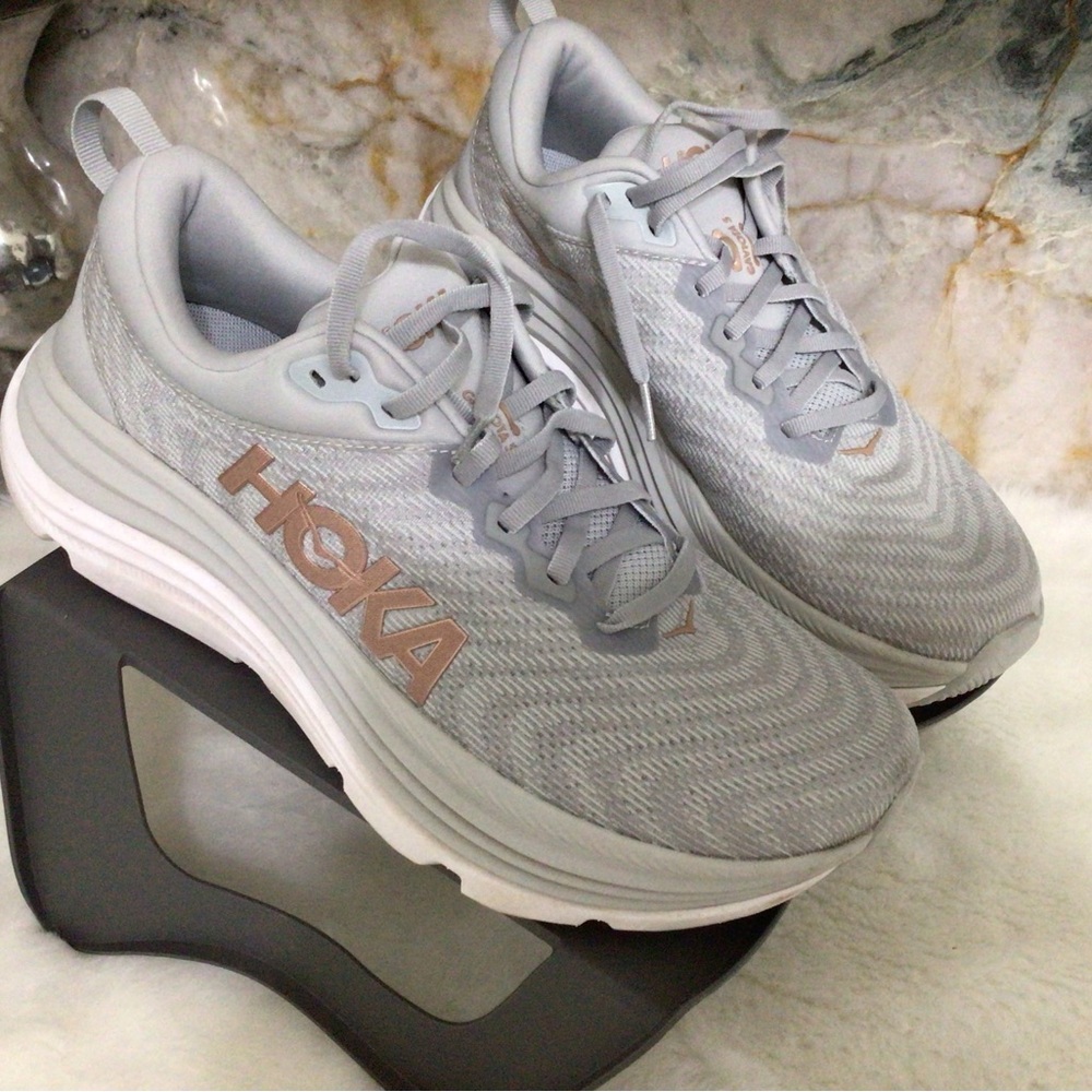 Hoka One One Women's Light Gray Athletic Shoes